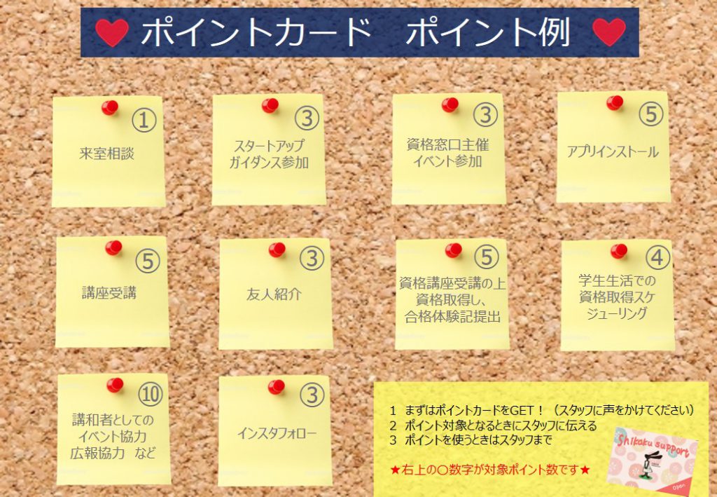 ポイントカードについて 武庫川女子大学 資格サポート窓口 エクステンション講座